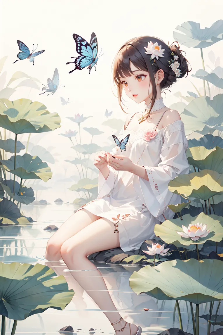 Chinese Style,Traditional Painting Media,Girl,LoRA,SD 1.5