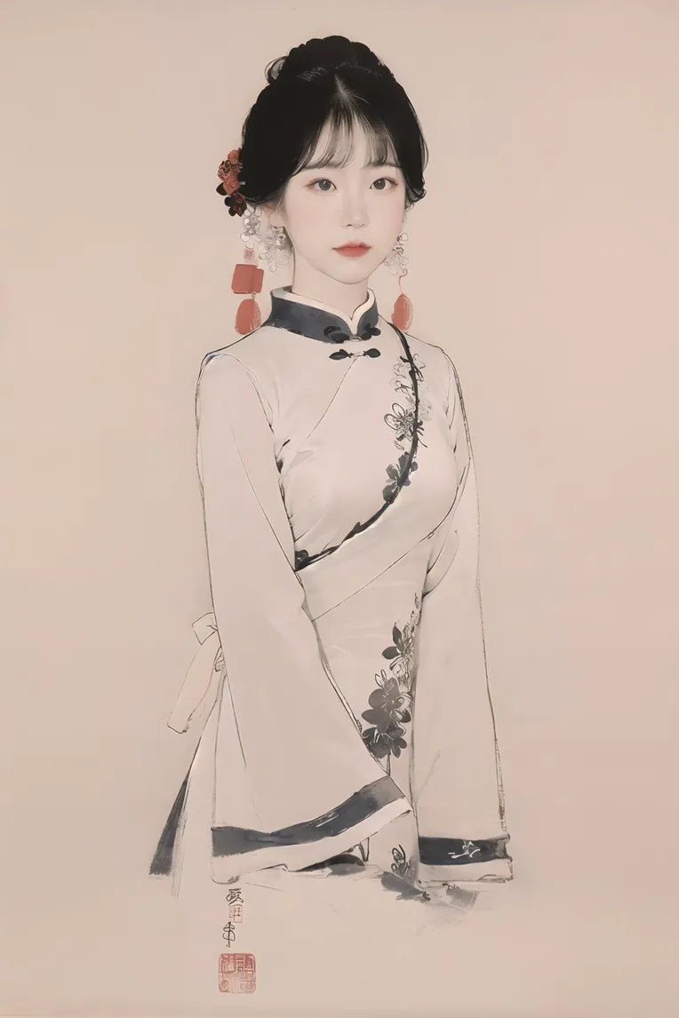 Chinese Style,Traditional Painting Media,Girl,LoRA,SD 1.5