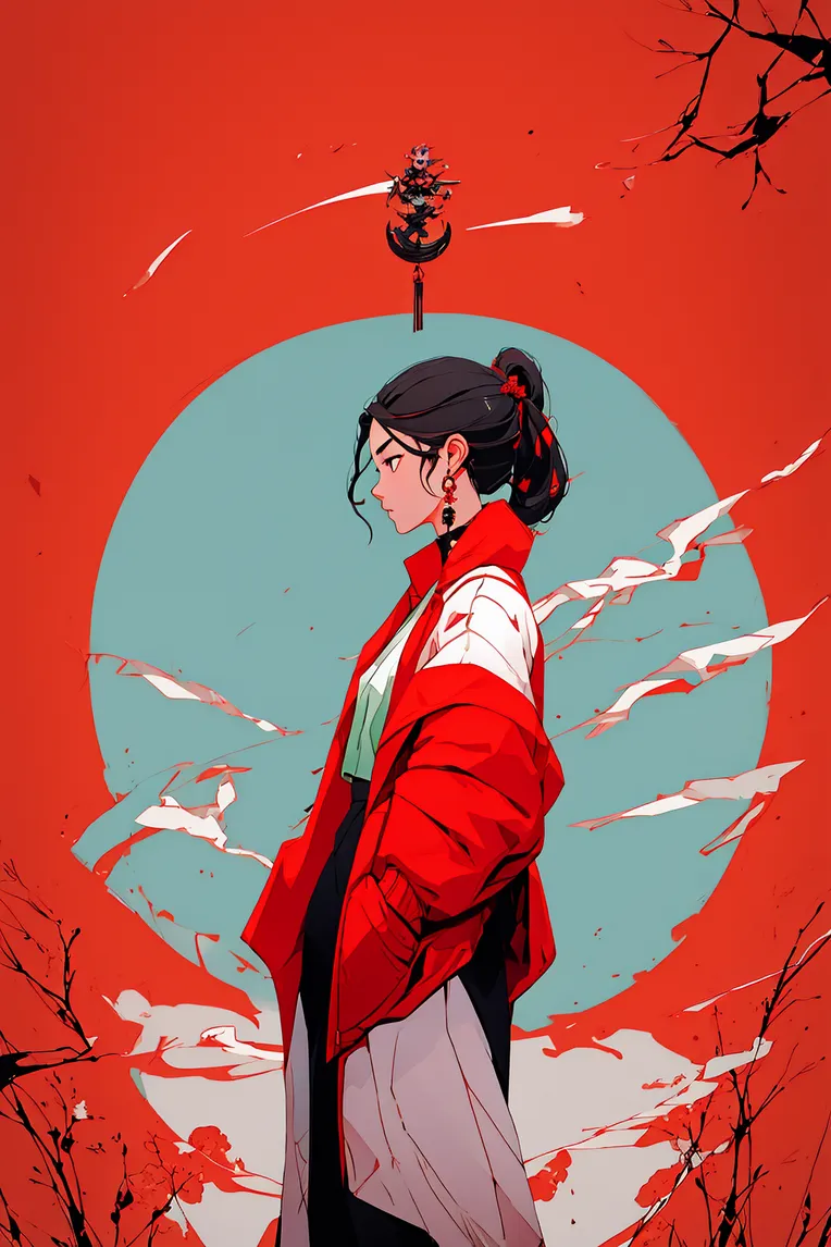 Chinese Style,Traditional Painting Media,Girl,LoRA,SD 1.5