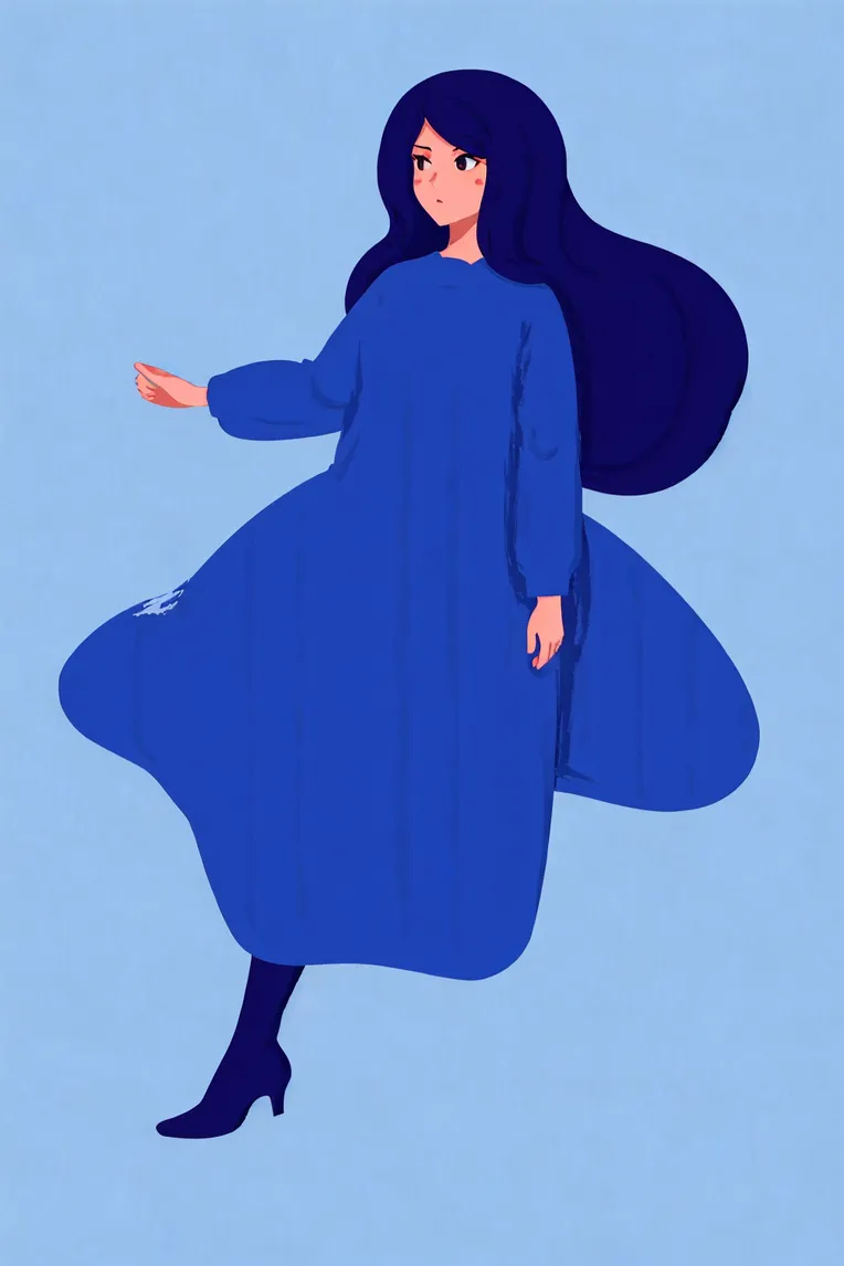 Flat,Flat Illustration,Girl,LoRA,SD 1.5