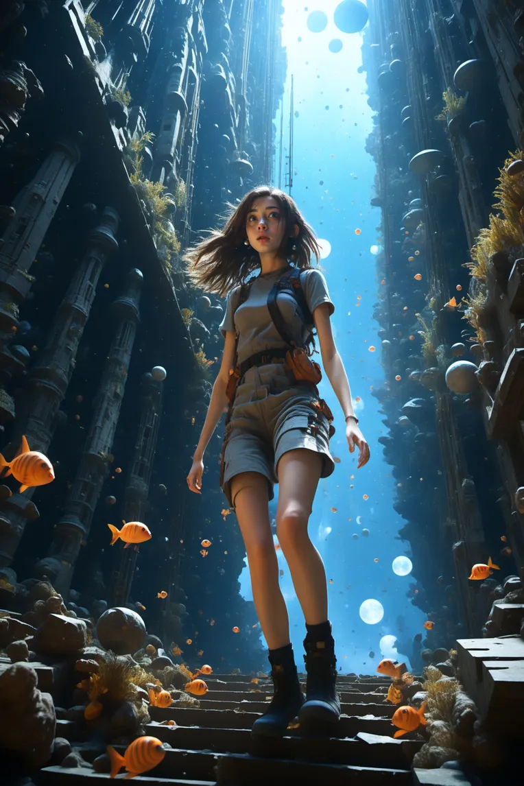 CGI style,Anime Scene,Girl,LoRA,SDXL