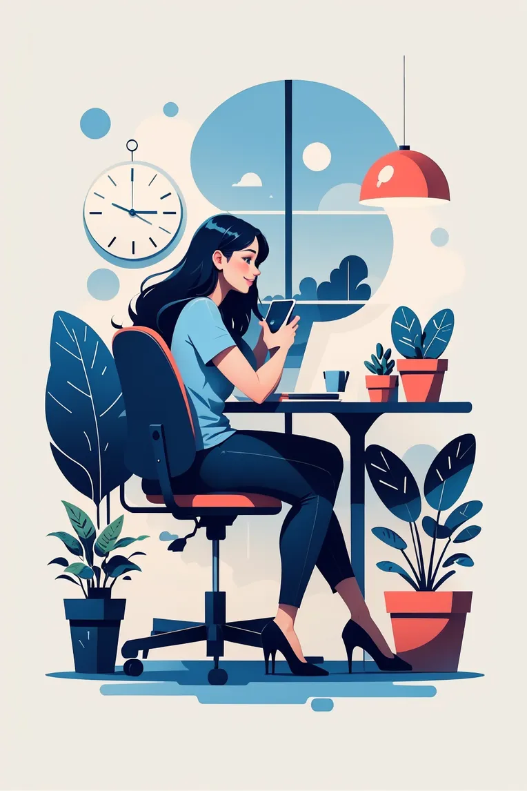 Flat,Flat Illustration,Girl,LoRA,SD 1.5