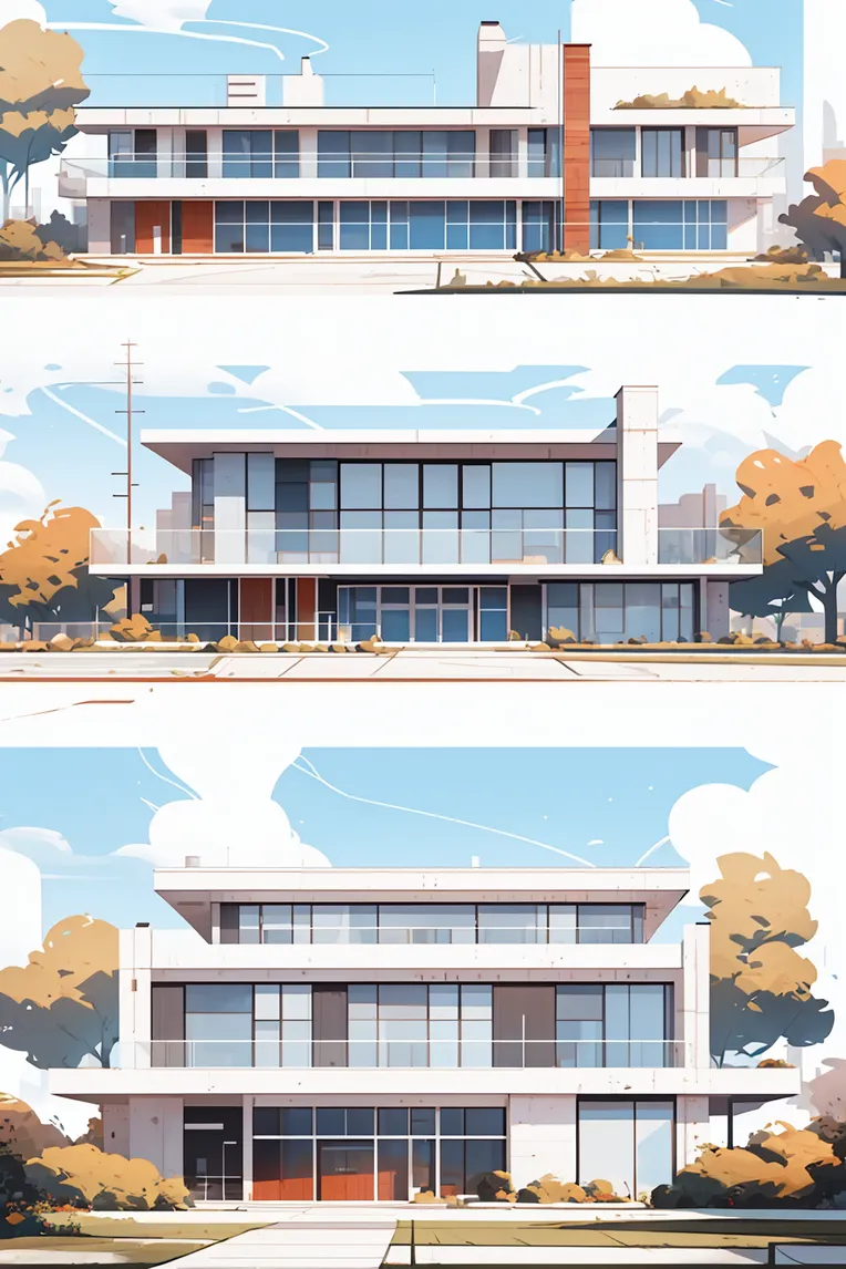 Flat,Flat Illustration,Building,LoRA,SD 1.5