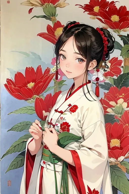 Chinese Style,Traditional Painting Media,Girl,LoRA,SD 1.5