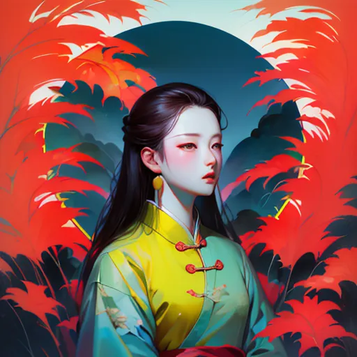 Classic Painting,Traditional Painting Media,Girl,LoRA,SD 1.5