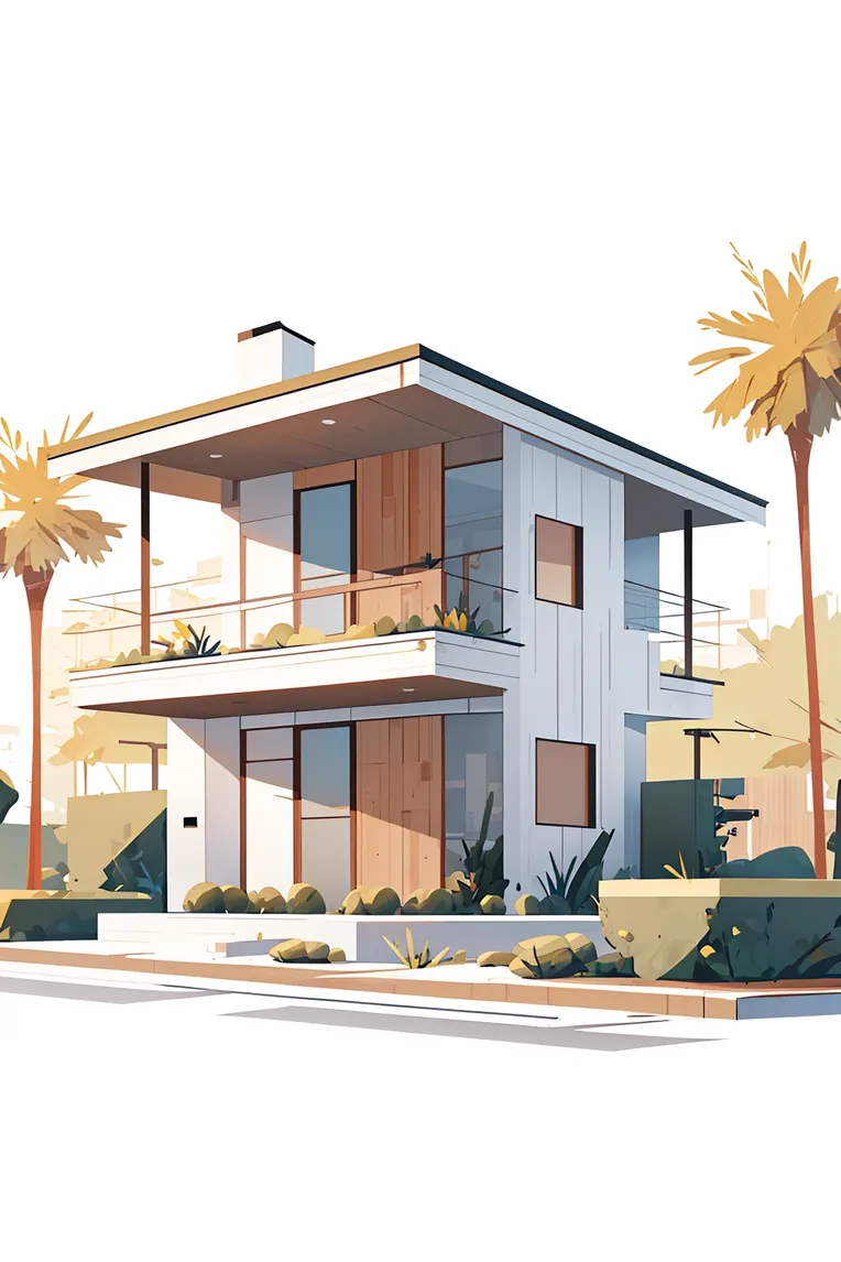 Flat,Flat Illustration,Building,LoRA,SD 1.5