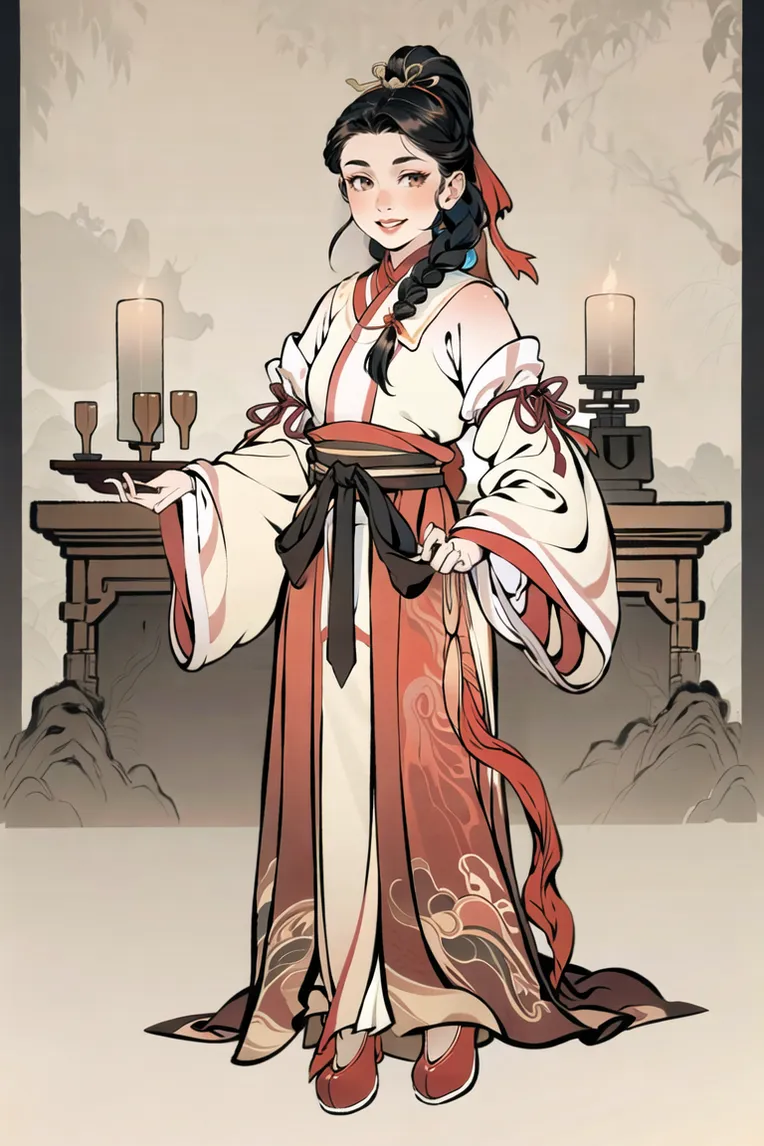 Chinese Style,Traditional Painting Media,Girl,LoRA,SD 1.5