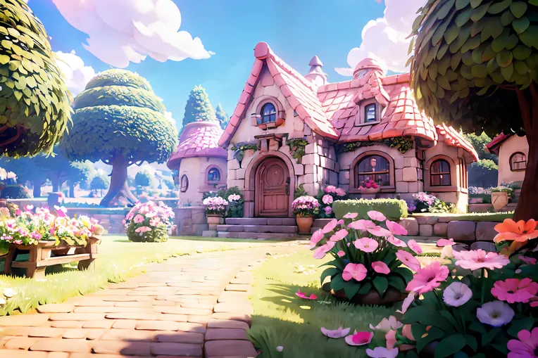 CGI style,Anime Scene,Building,LoRA,SD 1.5