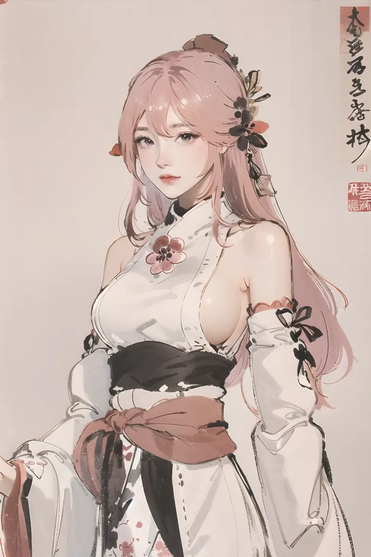 Chinese Style,Traditional Painting Media,Girl,LoRA,SD 1.5