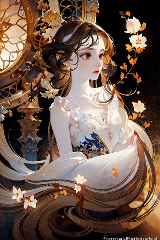 Anime Style,Classic Painting,Girl,Checkpoint,SD 1.5