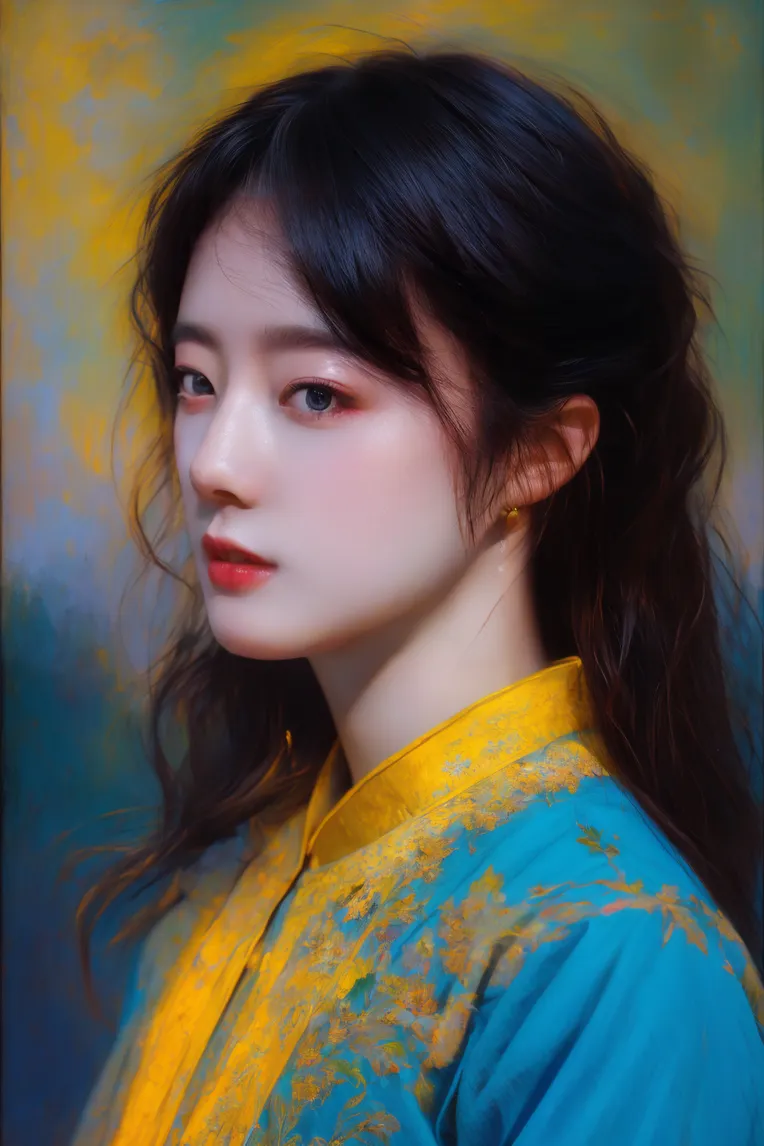 Classic Painting,Traditional Painting Media,Girl,LoRA,SD 1.5