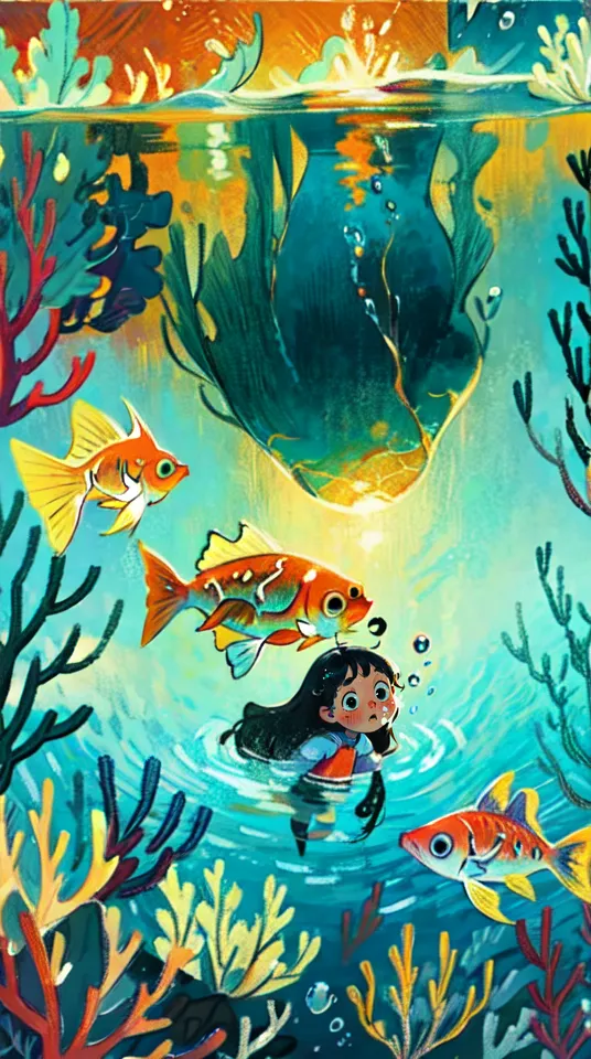 Hand-Drawn,Kids' Illustration,Girl,LoRA,SD 1.5