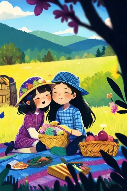 Hand-Drawn,Kids' Illustration,Girl,LoRA,SD 1.5