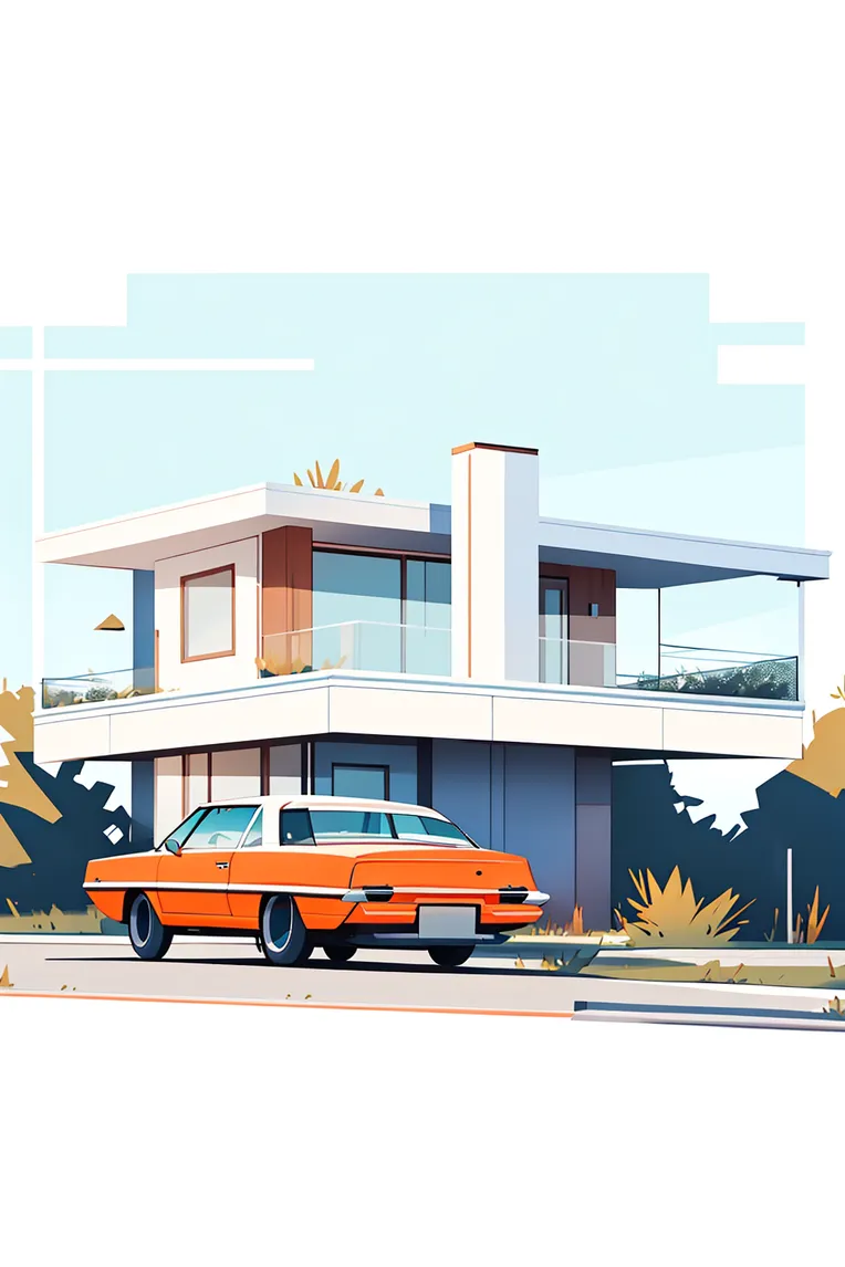 Flat,Flat Illustration,Building,LoRA,SD 1.5