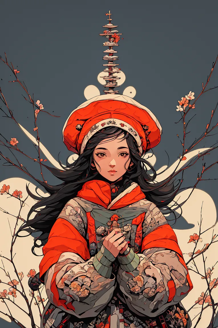 Chinese Style,Traditional Painting Media,Girl,LoRA,SD 1.5