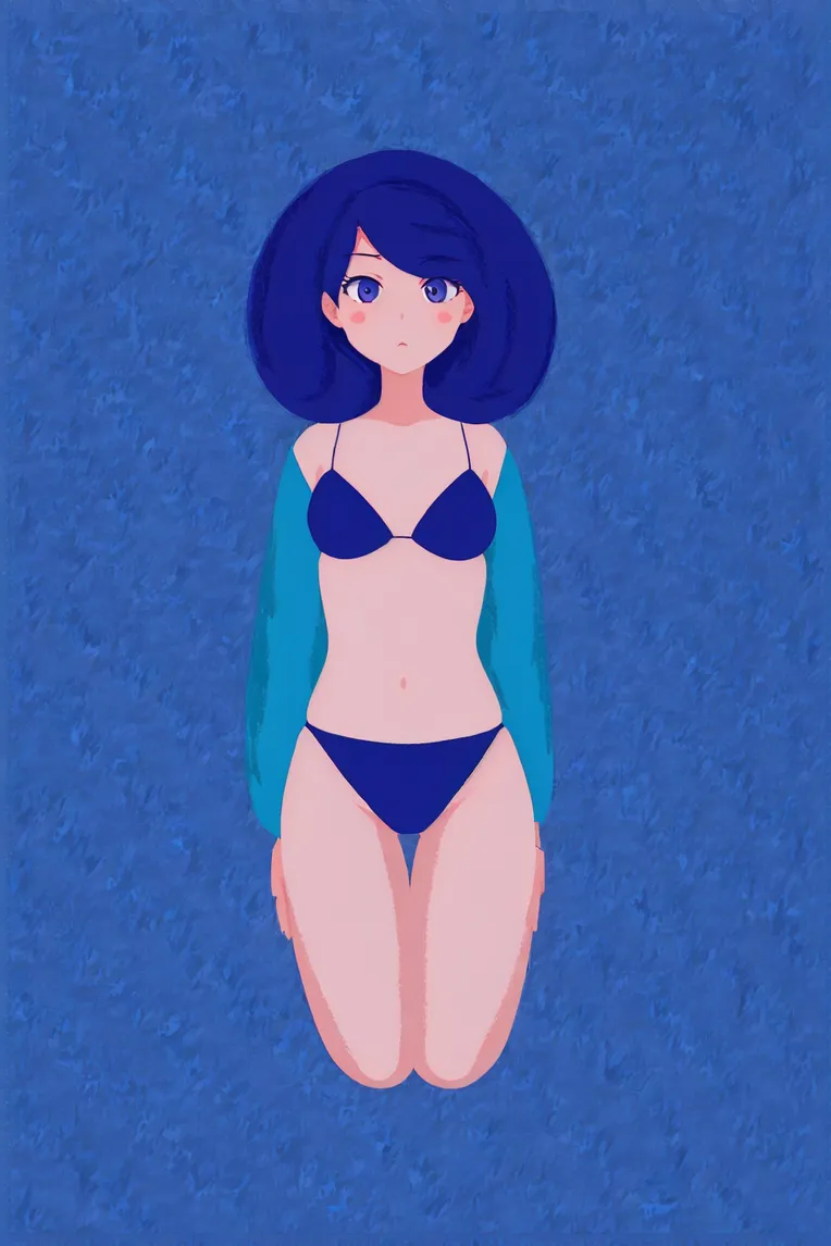 Flat,Flat Illustration,Girl,LoRA,SD 1.5