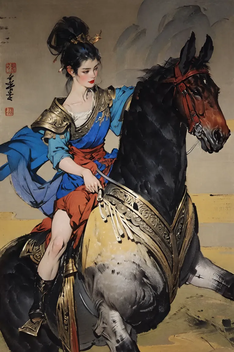 Chinese Style,Traditional Painting Media,Girl,Checkpoint,SD 1.5