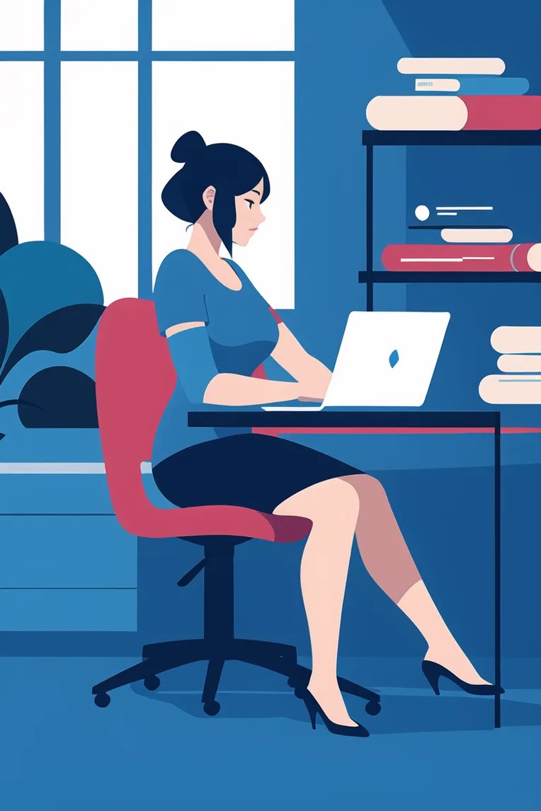 Flat,Flat Illustration,Girl,Checkpoint,SD 1.5