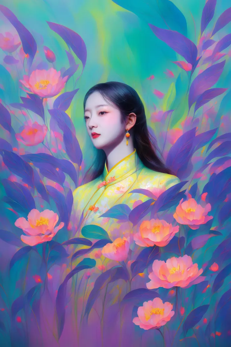 Classic Painting,Traditional Painting Media,Girl,LoRA,SD 1.5